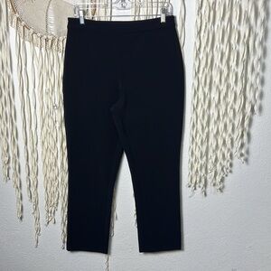 Jenni Kanye Black Cotton Blend Size Zip Cropped Pant Size 10